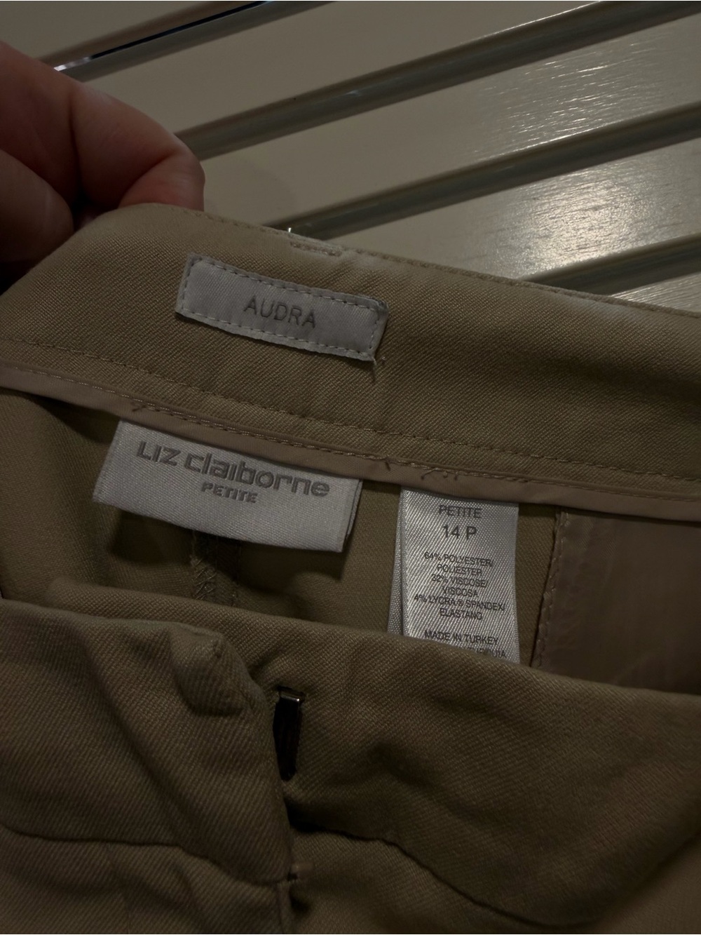 Liz Claiborne Petite Audra Khaki/Tan Chinos